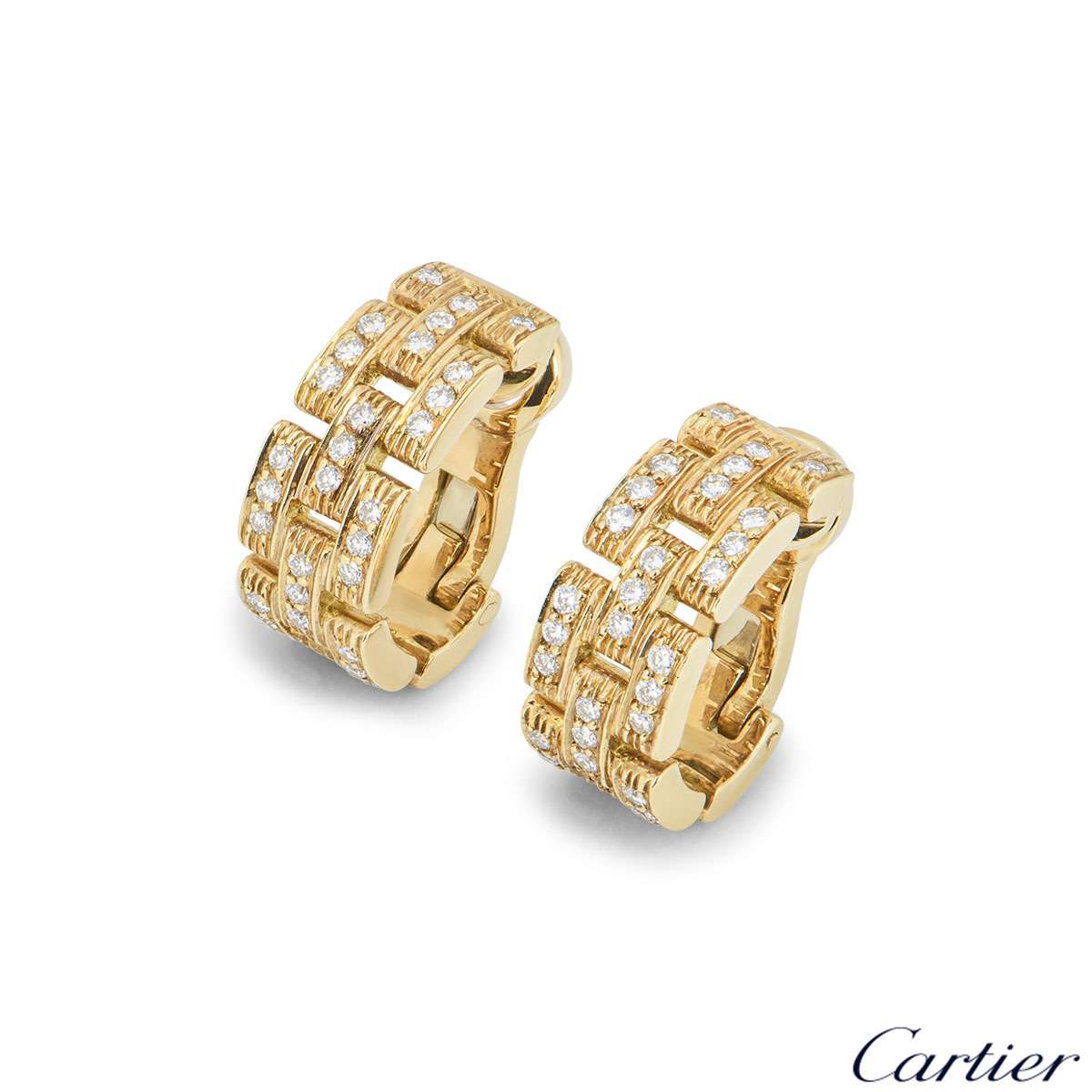 cartier maillon panthere earrings